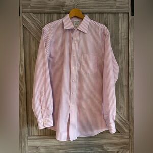 Brooks Brothers 1818 Pink and Grey Regent Fit Dress Shirt – 16 4/5